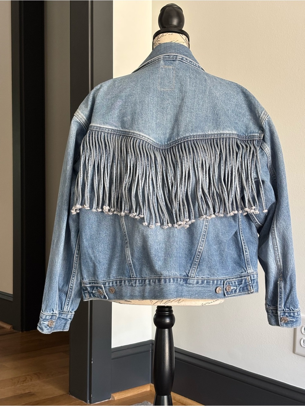 GAP Light Blue Fringe Denim Jacket - Picture 5 of 5